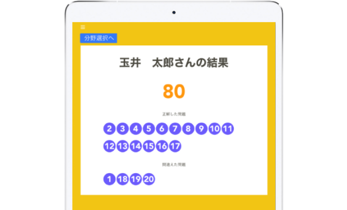 「確認テスト」と「進級テスト」にチャレンジ